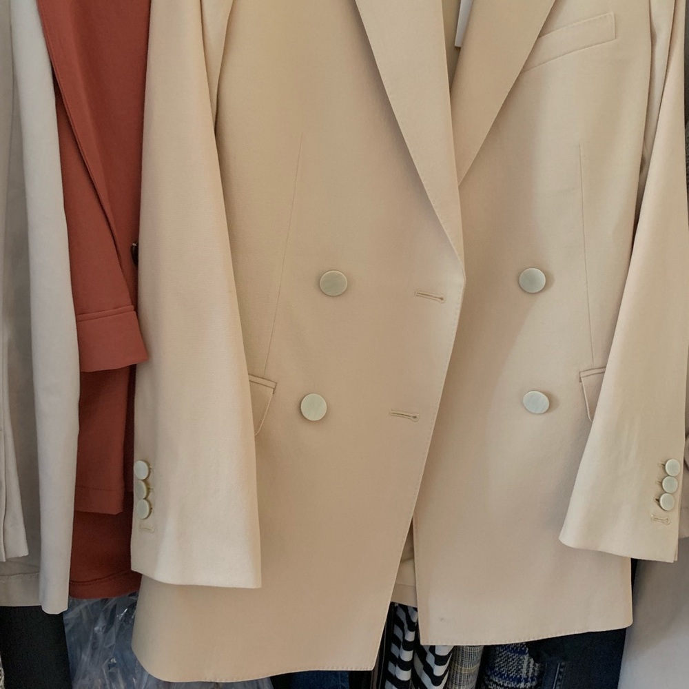 THEORY Double-breasted wool-blend canvas blazer 00 - Picture 7 of 8